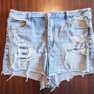 Distressed Denim Shorts